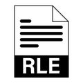 Modern flat design of RLE file icon for web Royalty Free Stock Photo