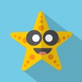 Modern Flat Design Starfish Icon.