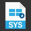Modern flat design of SYS file icon for web Royalty Free Stock Photo