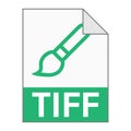 Modern flat design of TIFF file icon for web Royalty Free Stock Photo