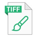 Modern flat design of TIFF file icon for web Royalty Free Stock Photo