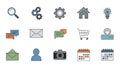 Modern Flat Design UI UX Icons Set Royalty Free Stock Photo