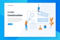 Modern flat design under construction landing page Royalty Free Stock Photo