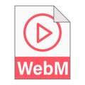 Modern flat design of WebM file icon for web Royalty Free Stock Photo
