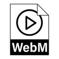 Modern flat design of WebM file icon for web Royalty Free Stock Photo