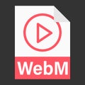 Modern flat design of WebM file icon for web Royalty Free Stock Photo