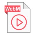 Modern flat design of WebM file icon for web Royalty Free Stock Photo