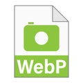 Modern flat design of WebP file icon for web Royalty Free Stock Photo
