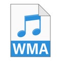 Modern flat design of WMA file icon for web Royalty Free Stock Photo