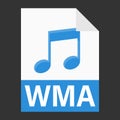 Modern flat design of WMA file icon for web Royalty Free Stock Photo