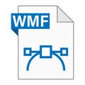 Modern flat design of WMF file icon for web Royalty Free Stock Photo