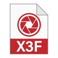 Modern flat design of X3F file icon for web Royalty Free Stock Photo