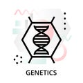 Concept of genetics icon on abstract background