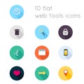 Modern flat icons vector collection with long shadow effect Royalty Free Stock Photo