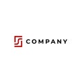 Modern flat initial S COMPANY finance logo design