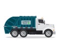 Modern Flat Isolated Industrial Garbage Truck Illustration