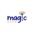 Modern flat letter MAGIC SHOW star logo design Royalty Free Stock Photo