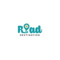 Modern flat letter ROAD DESTINATION logo design