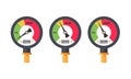 Modern Flat Manometer Indicator Gauge Illustration