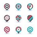 Modern Flat Map Pointer Sign Navigation Pin Symbol Location Vector Icon. EPS10