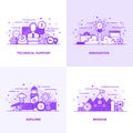 Flat line Purple Designed Concepts 11 Royalty Free Stock Photo