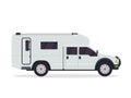 Modern Flat RV Motorhome Vehicle Illustration Royalty Free Stock Photo