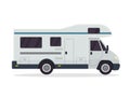 Modern Flat RV Motorhome Vehicle Illustration Royalty Free Stock Photo