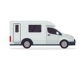 Modern Flat RV Motorhome Vehicle Illustration Royalty Free Stock Photo