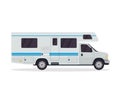 Modern Flat RV Motorhome Vehicle Illustration Royalty Free Stock Photo