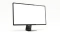 Modern Flat Screen Computer Monitor Display with Blank White Screen technology Royalty Free Stock Photo