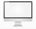 Modern flat screen computer monitor imac style. Computer display isolated on white background. Layers are orderly and