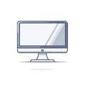 Modern Flat Screen Computer Monitor With Simple Design And Clean Lines Royalty Free Stock Photo