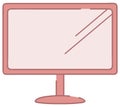 Modern flat screen monitor. Device for displaying visual information, computer display gadget Royalty Free Stock Photo
