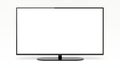 Modern flat screen television display with blank white screen Royalty Free Stock Photo