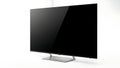 Modern flat screen television display on a sleek stand Royalty Free Stock Photo