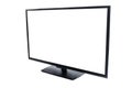 Modern flat screen TV with blank empty screen Isolated