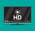 Modern flat screen tv Royalty Free Stock Photo