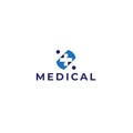 Modern flat simple design MEDICAL logo design Royalty Free Stock Photo