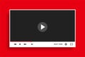 Modern flat style clean white video player template