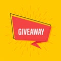 Modern flat style template with giveaway megaphone for banner design. Social media like icon concept. Vector