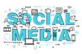 Concept of social media and social networking Royalty Free Stock Photo