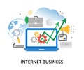 Infographic concept of internet business Royalty Free Stock Photo
