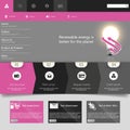 Modern Flat Website Template EPS 10 Vector illustration Royalty Free Stock Photo