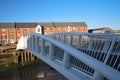 Modern flats with bridge Royalty Free Stock Photo