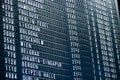 Modern flight information board in an airport Royalty Free Stock Photo