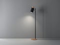 Modern Floor lamp mockup in empty gray room