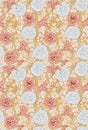 Modern floral seamless pattern for your design. Vector. Background. Royalty Free Stock Photo