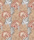 Modern floral seamless pattern for your design. Vector. Background. Royalty Free Stock Photo