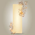 Modern floral vertical banner