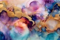 Modern fluid art with mixing of acrylic paints. Abstract background with multicolored marble texture. Alcohol ink pattern. Royalty Free Stock Photo